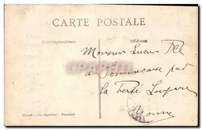 Joven mujer sosteniendo un telegrama — editor AICS n°514 — Reverso