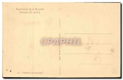 Sanatório da Bucaille - Pavilhão do Pessoal — Editor Berlin-Talun, Mantes, n° II — Verso