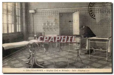 Châteauroux — Hospital Civil e Militar — Sala de Operações — Editor G. G. Châteauroux, n°3