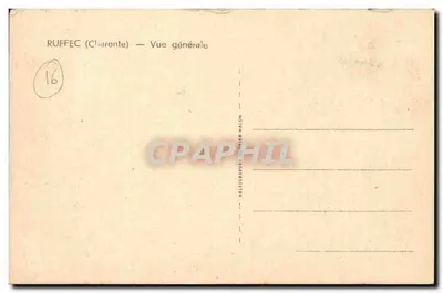 Ruffec (Charente) — Ogólny widok — Héliogravure J. Macon — Rewers