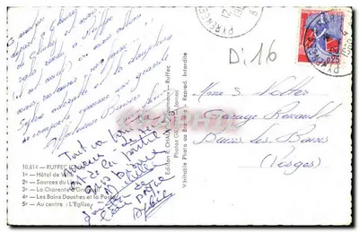 Ruffec — Pamiątka z Ruffec — zdjęcia Gilbert — Rewers