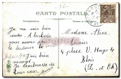 Angoulême — Panoramiczny widok Faubourgu Saint-Cypard — wydawca nieznany, numer seryjny nie widoczny — Rewers