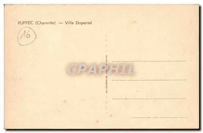 Ruffec (Charente) — Villa Duportal — Heliodigravure Coallier-Hacon — Rewers