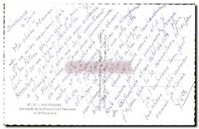 Las orillas de la Charente en l'Houmeau — Ediciones Chardrantes — Gilber — Reverso