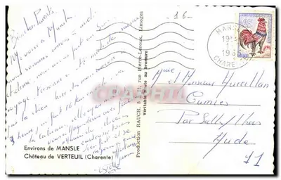 Castelo de Vertheuil — Ao redor de Mansle (Charente) — Produção Rauch, Limoges — Verso