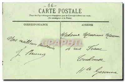 Gouilème — La Rue des Postes — LL. — Reverso