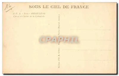 Angoulême — Catedral — Editor A. Gilbert — Reverso
