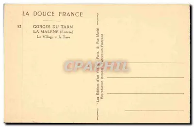 Góry Tarnu — La Malène (Lozère) — Wydawnictwo Sztuki Yvonne — Rewers