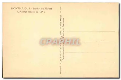 Montmajour (Bouches-du-Rhône) — Klasztor założony w VI wieku — Les Editions d'Art Yvon, Paris — Rewers