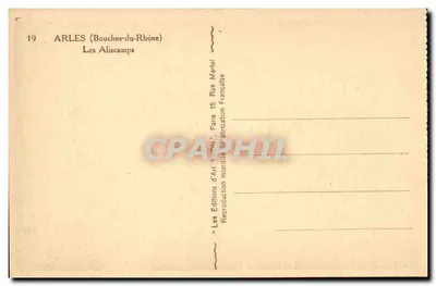 Les Aliscamps — Arles (Bouches-du-Rhône) — Éditions d'Art Yvon, Paris — Rewers