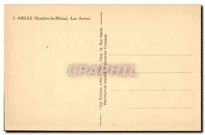 Arles — Les Arènes — Wydawnictwo Art WOHL, Paryż — Rewers