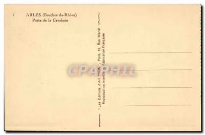 Arles (Bouches-du-Rhône) — Drzwi Kawalerii — Wydawnictwo Art Vivon — Rewers