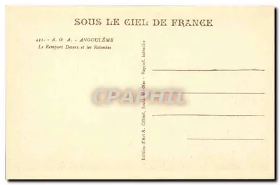 Angoulême — Le Rempart Desaix et les Rolondes — Wydanie A. G. A. — Rewers