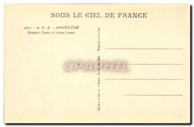 Angoulême — Rempart Desaix e statua Carnot — Edizione A.G.A. — Verso