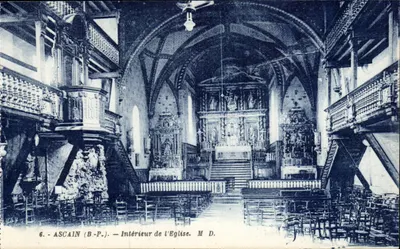 Ascain (B.-P.) — Interior da Igreja — M. D.