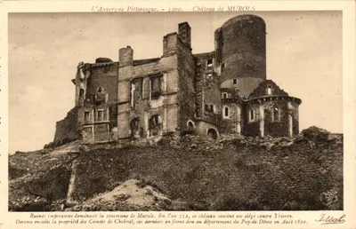 Castelo de Murols — Ruínas imponentes dominando a comunidade de Murols — Editor Ideal, n° 3400