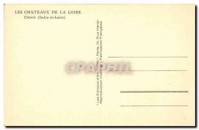 Castelli della Loira — Chinon (Indre-et-Loire) — Les Éditions d'Art VON — Verso