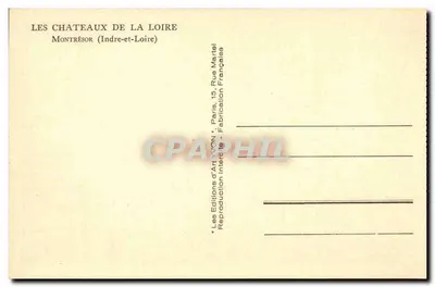 Kasteel van Montrésor — Indre-et-Loire — Éditions d'Art Yvon, Paris — Achterkant