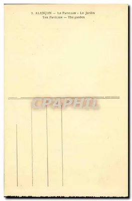 Alençon — O Pavilhão — O Jardim — n°5 — Verso