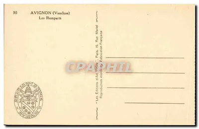Avignon — Zamek — Wydawnictwo Sztuki Yvon — Rewers