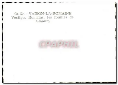 Glanum — Vestiges Romains, les fouilles de Glanum — Rewers
