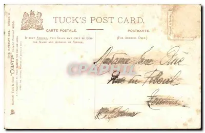 Homeward Bound, Close Hauled — Raphael Tuck & Sons, série II, n° 9095 — Verso