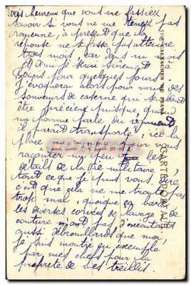 Widok skał Korsyki — wydawca A. Tomasi, Ajaccio — Rewers