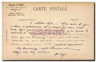 Uma noite no Divan em março de 1925 — Quadro de Triskan Klingsor — Verso