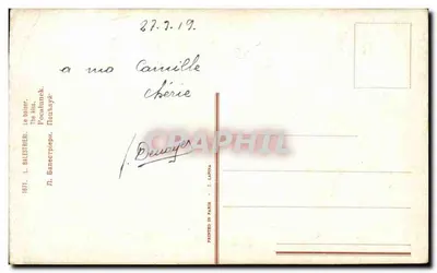Het kusje — 1871 — L. Balestrieri, gedrukt in Parijs — Achterkant