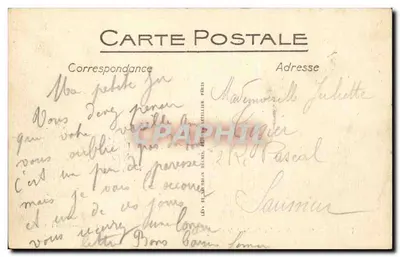 Fort-Mahon — A Pesca de Camarões — Edição Roux-Valmer — Verso