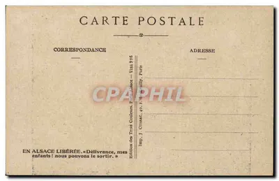 Gevrijde Alsace — 1871 en 1918 — Uitgave J. Cussac, Parijs — Achterkant