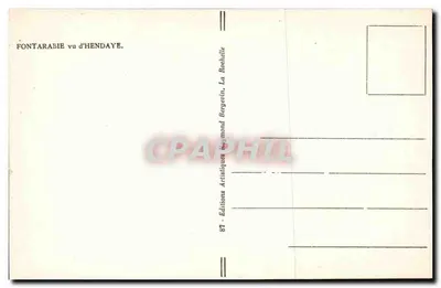 Fontarabie visto de Hendaye — Editor: Editions Artistiques Bergécin, n°87 — Verso