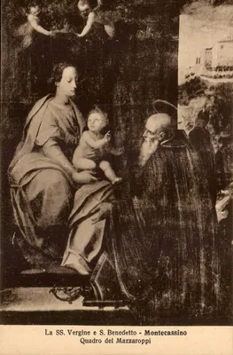 A SS. Vergine e S. Benedetto - Quadro del Mazzaroppi - Montecassino