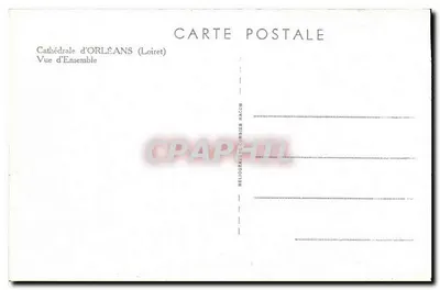Catedral de Orléans — Vista Geral — Héliogravure Maccon — Verso