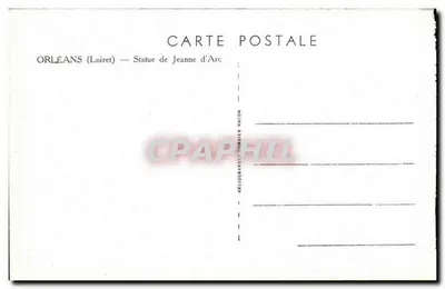 Orléans (Loiret) — Statua di Giovanna d'Arco — Hellogravure Pomier Wacon — Verso