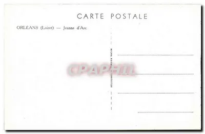 Orléans (Loiret) — Joana d'Arc — Héliogravure Combier Macon — Verso