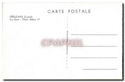 Orléans — De Station - Plein Albert 1er — Héliogravure Pombier Macon — Achterkant