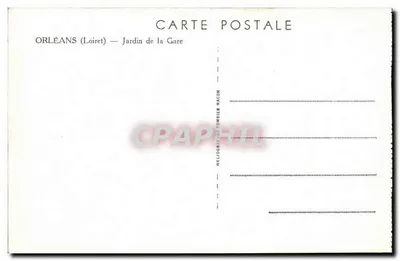 Orléans — Jardim da Estação — Méllo & Combier, Mâcon — Verso