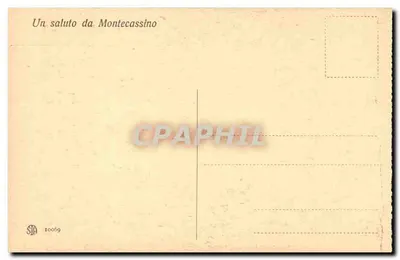 Montecassino - Tumba de S. Benedito e S. Escolástica — editor STA, n° 10069 — Verso