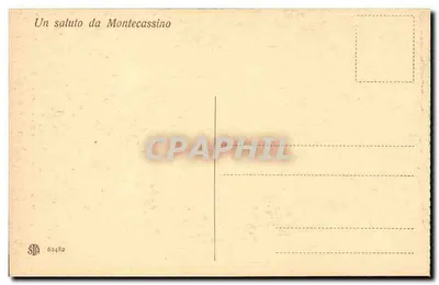 Montecassino - A Basílica — visão interior da cúpula e das frescas — editor STO n° 62482 — Verso
