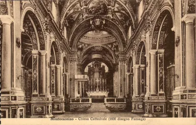 Montecassino - Igreja Catedral (1600 desenho Fansaga)