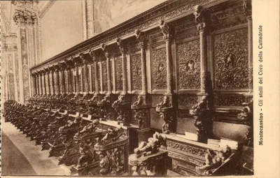 Montecassino — Gli stalli del Coro della Cattedrale — S.P.A. 16951