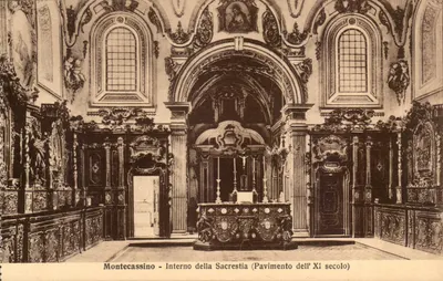 Montecassino - Interior da Sacristia (Pavimento do Século XI)