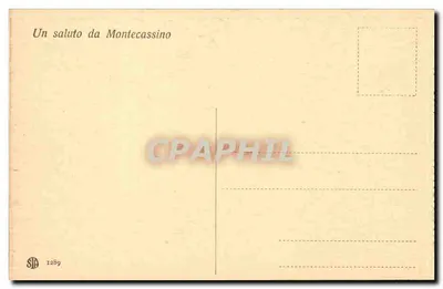 Montecassino - Grande Refectório — editor SIC n° 1289 — Verso
