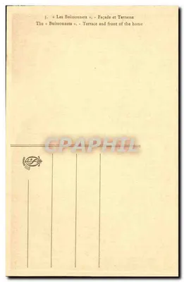 Les Buissonnets — Fronton i taras — wydawca nieznany, nr serii 3 — Rewers