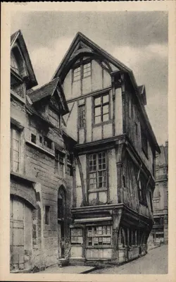 Velhas casas do século xv, Rue Saint-Romain — ROUEN — Edição « La Cigogne »
