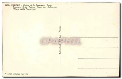 Arezzo - Chiesa di S. Francesco (Coro) — Incontro della Regina Saba con Salomone (Piero della Francesca) — Verso