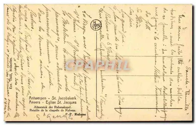 Kompozycja altarska — Katedra św. Jakuba, Antwerpia — Rubens — P.-P. Rubens — Rewers