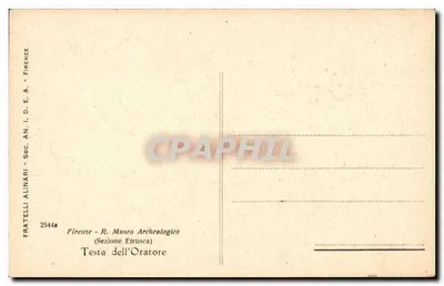 Bust oratora — Etruska — Fratelli Alinari, nr 2544a — Rewers