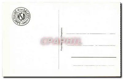 Peregrinação de Nossa Senhora de La Salette — O Altar Principal — Verso